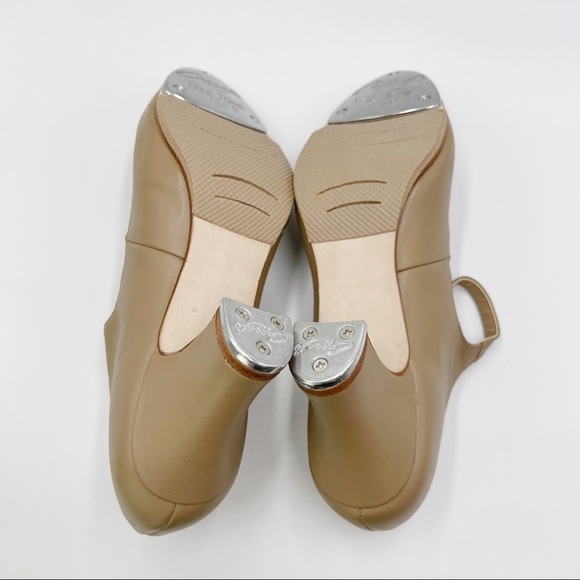 8.5W 8.5 WIDE Capezio # 657 Manhattan Xtreme Caramel Leather Tap Dance Shoes - Picture 9 of 14